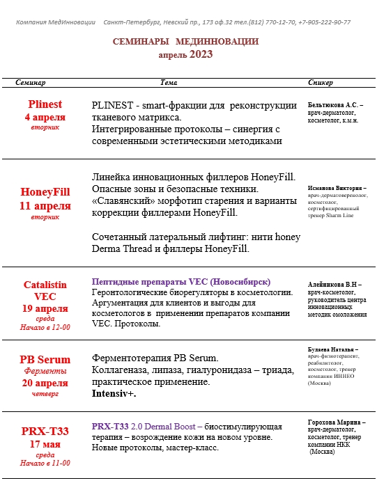 Семинары в апреле 2023